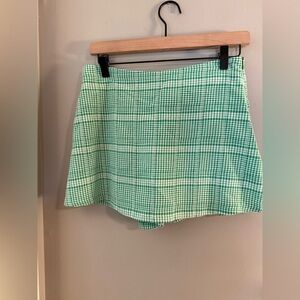 TCEC Green and White A-Line Mini Skort